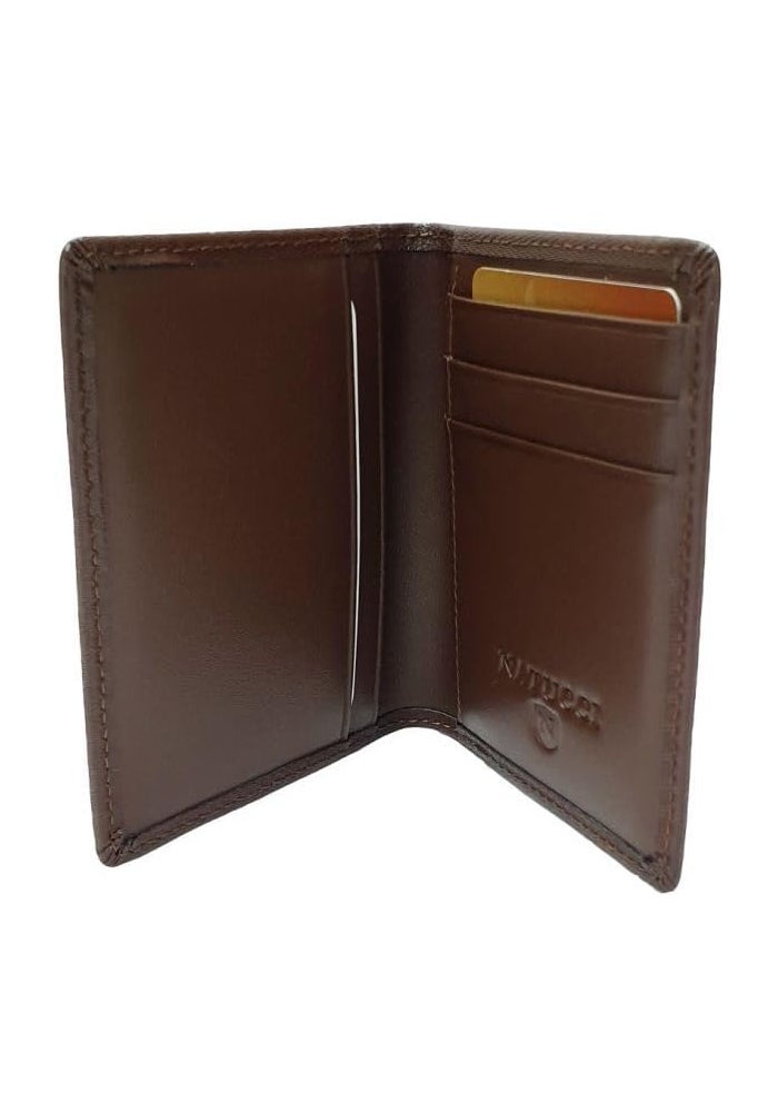 Natucci Brown Leather Credit Card Wallet - NTW1704 - Image 2